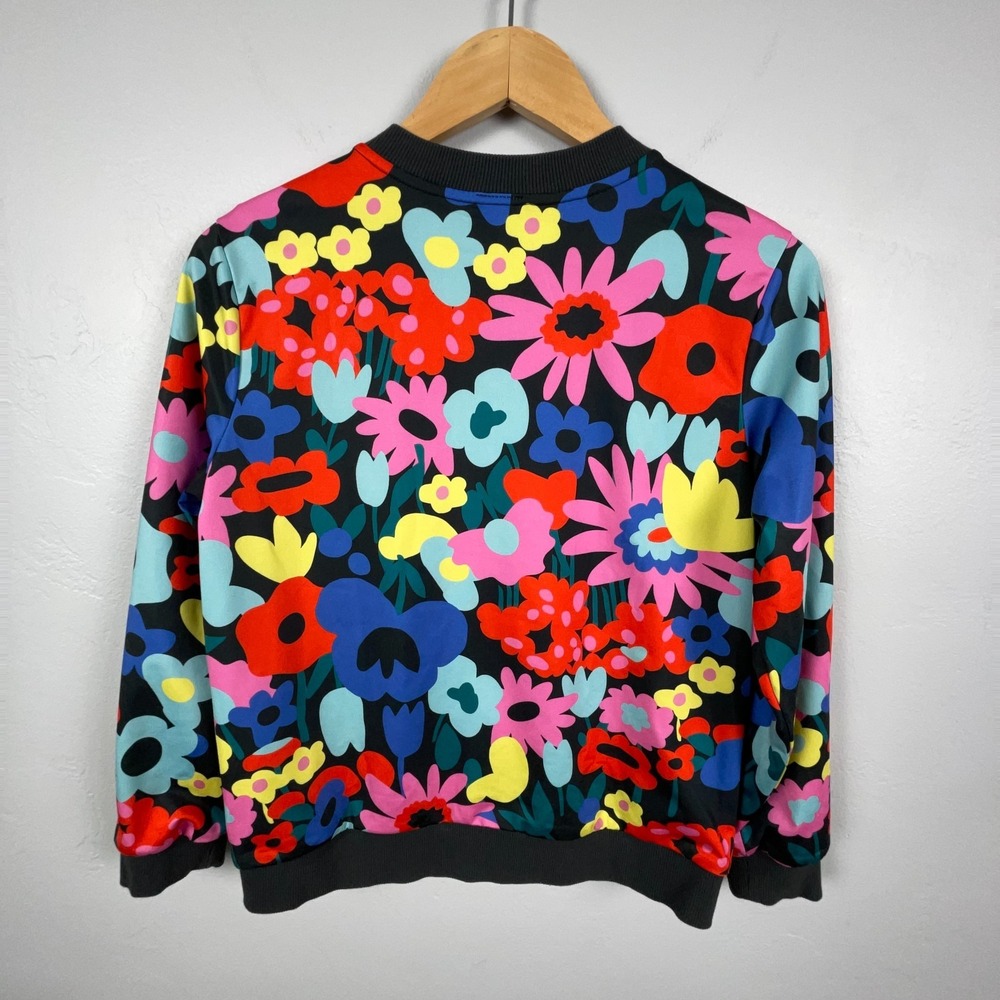 Hannah Andersson Bomber Jacket Girls 150 cm US 12 Floral Full Zip Track Rainbow - Picture 13 of 16